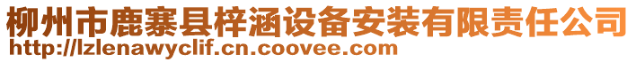 柳州市鹿寨縣梓涵設(shè)備安裝有限責(zé)任公司