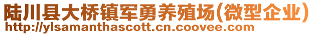 陸川縣大橋鎮(zhèn)軍勇養(yǎng)殖場(微型企業(yè))