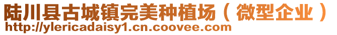 陆川县古城镇完美种植场（微型企业）