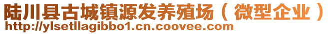 陸川縣古城鎮(zhèn)源發(fā)養(yǎng)殖場(chǎng)（微型企業(yè)）