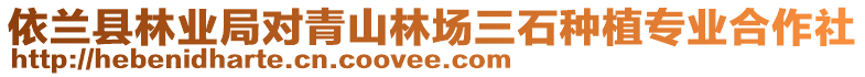 依蘭縣林業(yè)局對青山林場三石種植專業(yè)合作社