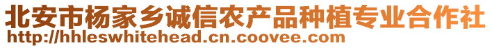 北安市楊家鄉(xiāng)誠信農(nóng)產(chǎn)品種植專業(yè)合作社