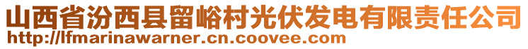 山西省汾西縣留峪村光伏發(fā)電有限責(zé)任公司