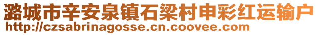 潞城市辛安泉鎮(zhèn)石梁村申彩紅運(yùn)輸戶