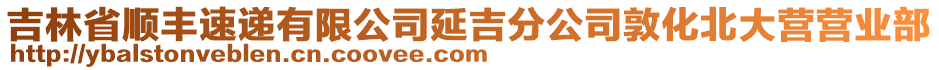 吉林省順豐速遞有限公司延吉分公司敦化北大營營業(yè)部