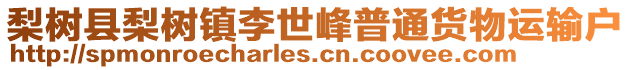 梨樹(shù)縣梨樹(shù)鎮(zhèn)李世峰普通貨物運(yùn)輸戶(hù)