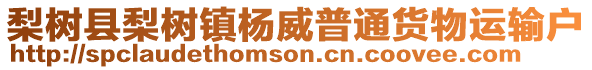 梨樹縣梨樹鎮(zhèn)楊威普通貨物運(yùn)輸戶