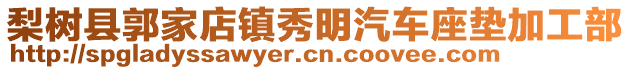 梨樹縣郭家店鎮(zhèn)秀明汽車座墊加工部