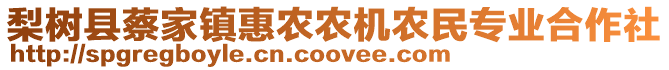 梨樹縣蔡家鎮(zhèn)惠農(nóng)農(nóng)機(jī)農(nóng)民專業(yè)合作社