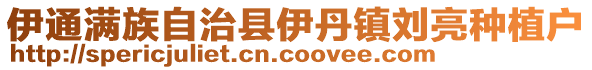 伊通满族自治县伊丹镇刘亮种植户