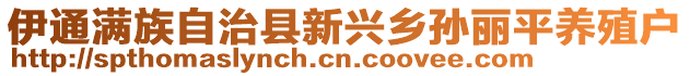 伊通滿族自治縣新興鄉(xiāng)孫麗平養(yǎng)殖戶