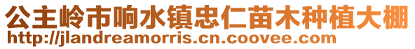 公主嶺市響水鎮忠仁苗木種植大棚