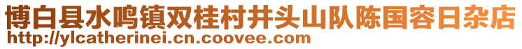 博白縣水鳴鎮(zhèn)雙桂村井頭山隊陳國容日雜店