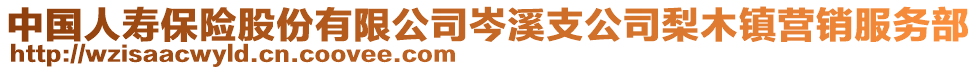 中国人寿保险股份有限公司岑溪支公司梨木镇营销服务部