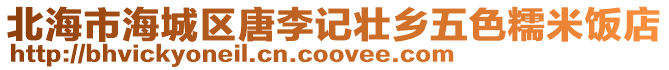 北海市海城區(qū)唐李記壯鄉(xiāng)五色糯米飯店