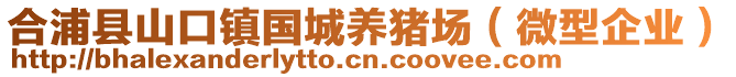 合浦縣山口鎮(zhèn)國城養(yǎng)豬場（微型企業(yè)）