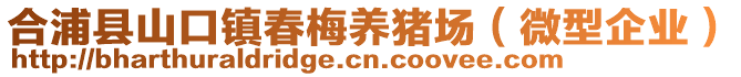 合浦縣山口鎮(zhèn)春梅養(yǎng)豬場（微型企業(yè)）