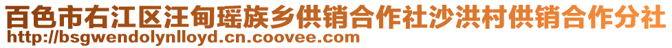 百色市右江區(qū)汪甸瑤族鄉(xiāng)供銷合作社沙洪村供銷合作分社