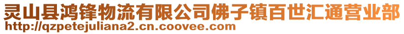 靈山縣鴻鋒物流有限公司佛子鎮(zhèn)百世匯通營業(yè)部