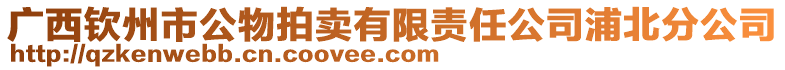 廣西欽州市公物拍賣有限責任公司浦北分公司