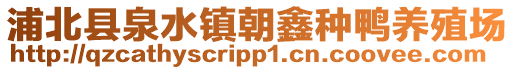 浦北縣泉水鎮(zhèn)朝鑫種鴨養(yǎng)殖場(chǎng)