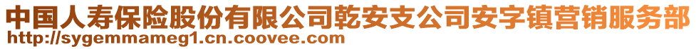 中國人壽保險(xiǎn)股份有限公司乾安支公司安字鎮(zhèn)營銷服務(wù)部