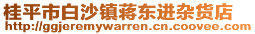 桂平市白沙鎮(zhèn)蔣東進雜貨店