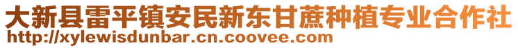 大新縣雷平鎮(zhèn)安民新東甘蔗種植專業(yè)合作社