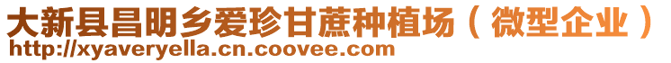 大新縣昌明鄉(xiāng)愛珍甘蔗種植場（微型企業(yè)）