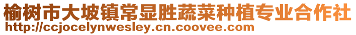 榆樹市大坡鎮(zhèn)常顯勝蔬菜種植專業(yè)合作社