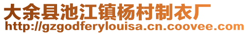 大余縣池江鎮(zhèn)楊村制衣廠