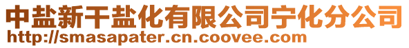 中鹽新干鹽化有限公司寧化分公司