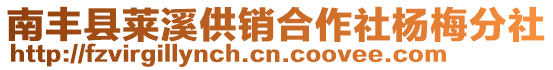 南豐縣萊溪供銷合作社楊梅分社