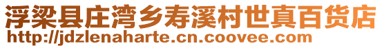 浮梁縣莊灣鄉(xiāng)壽溪村世真百貨店