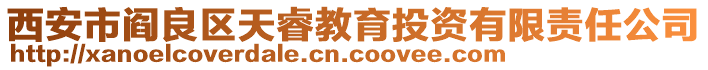 西安市閻良區(qū)天睿教育投資有限責(zé)任公司