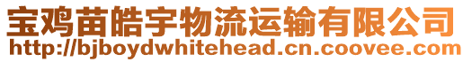 寶雞苗皓宇物流運輸有限公司