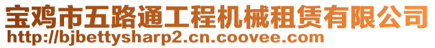 寶雞市五路通工程機(jī)械租賃有限公司