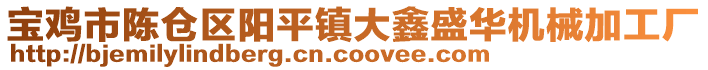 寶雞市陳倉區(qū)陽平鎮(zhèn)大鑫盛華機械加工廠