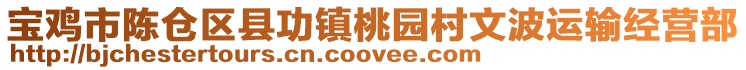 寶雞市陳倉區縣功鎮桃園村文波運輸經營部