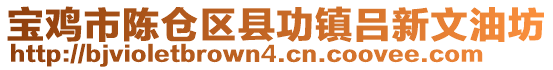 寶雞市陳倉區(qū)縣功鎮(zhèn)呂新文油坊