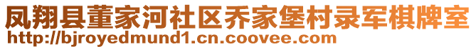 鳳翔縣董家河社區(qū)喬家堡村錄軍棋牌室