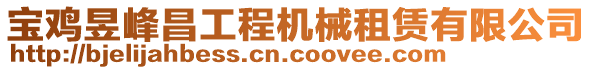 寶雞昱峰昌工程機(jī)械租賃有限公司