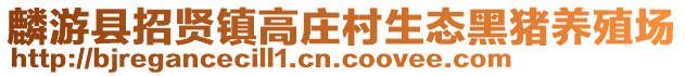 麟游县招贤镇高庄村生态黑猪养殖场