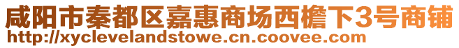 咸陽市秦都區(qū)嘉惠商場西檐下3號(hào)商鋪