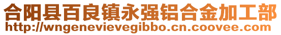 合陽縣百良鎮(zhèn)永強(qiáng)鋁合金加工部