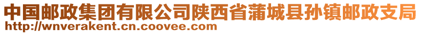 中國郵政集團(tuán)有限公司陜西省蒲城縣孫鎮(zhèn)郵政支局