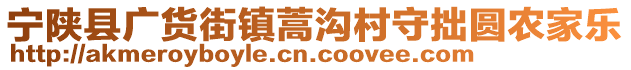 寧陜縣廣貨街鎮(zhèn)蒿溝村守拙圓農(nóng)家樂