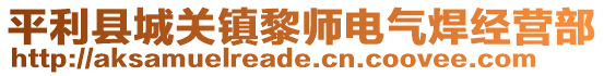 平利縣城關(guān)鎮(zhèn)黎師電氣焊經(jīng)營(yíng)部