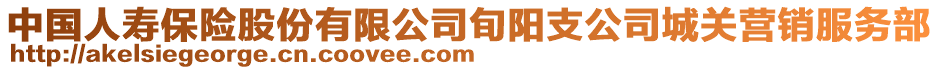 中國人壽保險(xiǎn)股份有限公司旬陽支公司城關(guān)營銷服務(wù)部