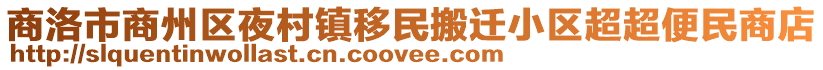 商洛市商州區(qū)夜村鎮(zhèn)移民搬遷小區(qū)超超便民商店